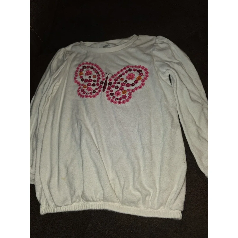 Gymboree butterfly girl top and plaid skort size 5